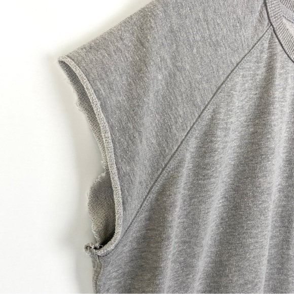 Free People Sleeveless Sweatshirt Distressed Hems - Picture 3 of 8